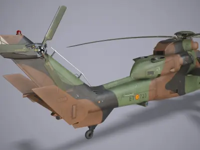 EC-665 Tiger HAD Spainish Army Complex Animation Low-poly 3D model