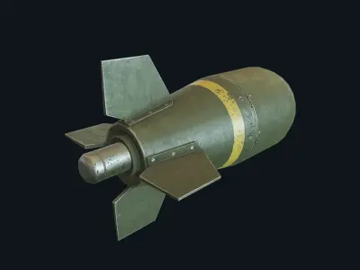 Mini Nuke Bomb Nuclear PBR Low-poly 3D model