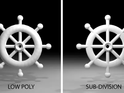 Ship Wheel 1 3D model