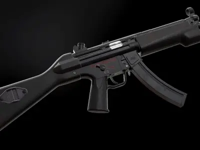 MP5 - Model and Textures Low-poly 3D model