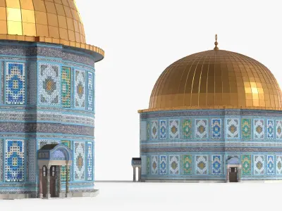  Religious Dome Building with Mosaic Walls 