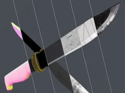 Knife Low-poly 3D model purchase