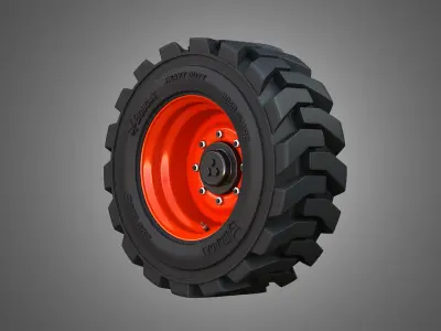 Wheel and Tire - S76 Bobcat Skid Steer  3D model