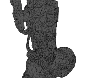 Scifi Cybernetic Boot High Detail Low-poly 3D model