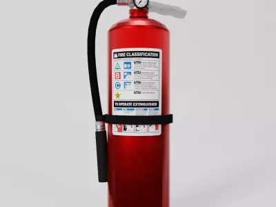Low Poly Fire Extinguisher Low-poly 3D model