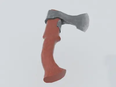 Aged Wooden Axe2 Low-poly 3D model