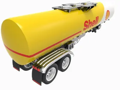 Shell Tanker Low-poly 3D model