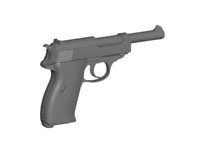  P38 pistol 3D model
