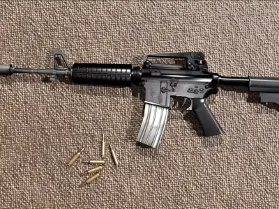 M4A1-S carbine Low-poly 3D model