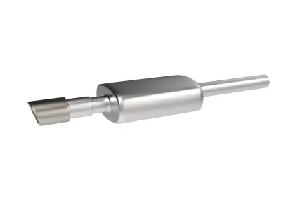 Stock Exhaust System Silencer Free 3D model