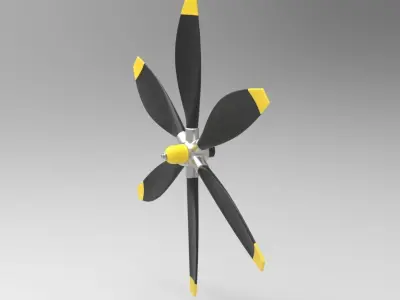 Propeller from airboat 3D model