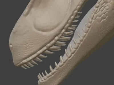 RAPTOR HEAD TROPHY FAN ART 3D print model