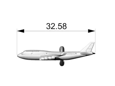 Boeing 747 aircraft pendant 3D print model