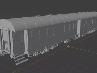 H0 1-87 scale Umbauwagen AB4yg 1st and 2nd class 3D print model