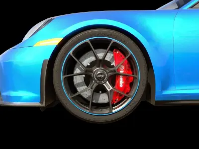 2022 Porsche 911 Cayman GT3 Free 3D model