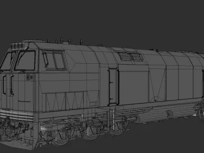General Electric NJ2 diesel locomotive Low-poly 3D model