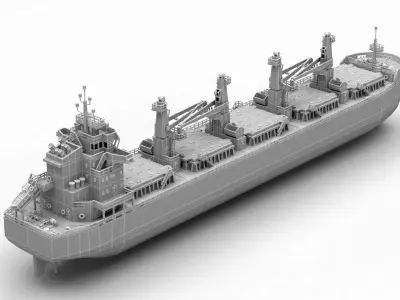 Panamax Bulk Carrier  Low-poly 3D model