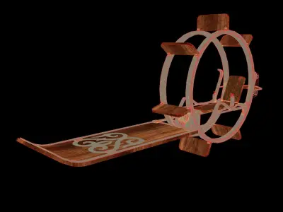 Desert monowheel Low-poly 3D model