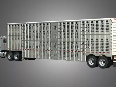 Marmon  Truck - Day Cab Truck with Silverstar Trailer 3D Model Pack
