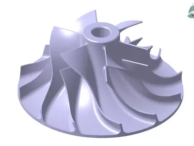 Turbocharger Rotor Free 3D model