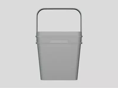 Square Bucket - Geometry Only No Textures No Materials 3D model