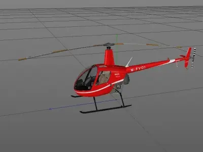 Helicopter Robinson 3D model