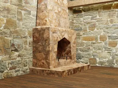 Medieval house Low-poly 3D model purchase