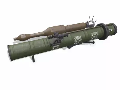 RPG-28 Anti-tank Rocket Launcher Low-poly PBR Low-poly 3D model