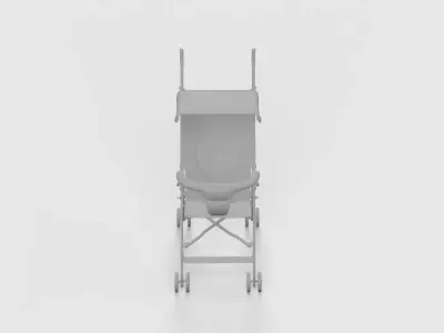 Baby stroller 3D model 3D model 3