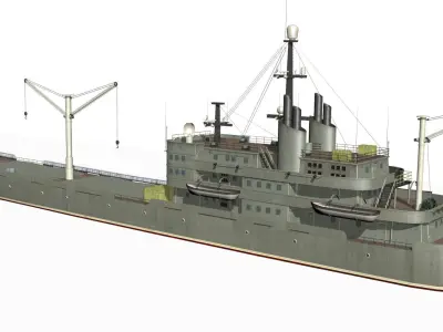Old Ship Low-poly 3D model by sobul