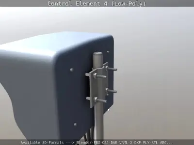 Control Element 4 Low-Poly Version Low-poly 3D model