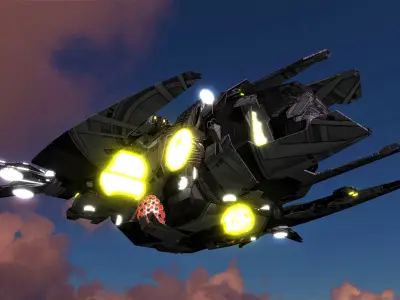 Kings - Super Fighter Ship - Updated Low-poly 3D model
