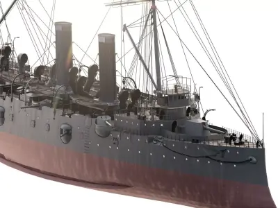 LATE 1800S ROYAL NAVY  CRUISER 3D model