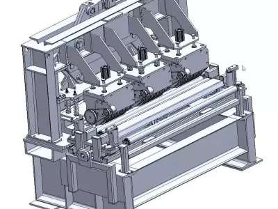 Industrial Metal Sheet Cutting Machine 3D CAD Model  3D model