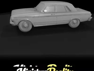 1-87 four door sedan vintage Print Ready STL 3D print model