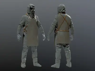 HAZMAT SUIT Chernobyl Liquidator 3D model