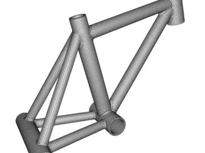 Rusty Bicycle Frame 3D model
