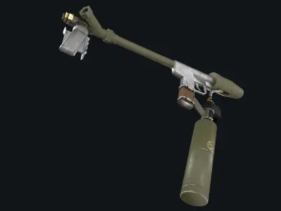 M2 Flamethrower Low-poly 3D model