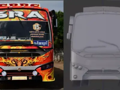 bus 3d model - vehicles Low-poly 3D model