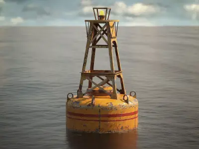 Sea Buoy v4 Low-poly 3D model