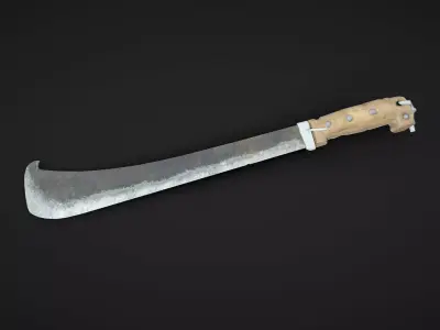 Machete Low-poly PBR Free Free low-poly 3D model