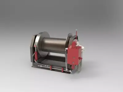 winch machine 3d printed ready 3D print model