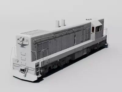 EMD G8u Cuban Diesel Locomotive Low-poly 3D model