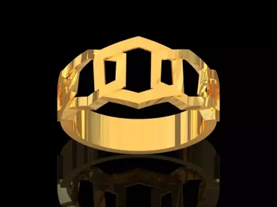 Stl 3dm Ring Industrial Cut-out Chain Link mr0295 3D print model
