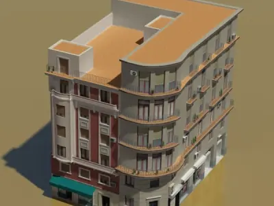 Building apartment - apartment 3D model buy