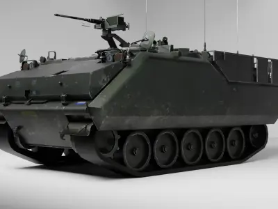 Game-Ready Armored Military Tank Low Poly PBR Low-poly 3D model