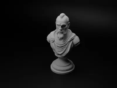Finnish Warrior Bust Chess 3D print model get