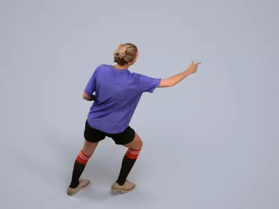 00485Elsje005 - Adult Caucasian woman exercising in athletic 3D model