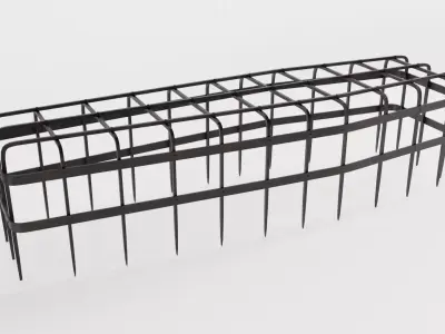 Mortsafe metal rack 3D model