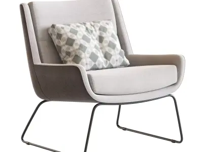 Naughtone Hush Low  Sled 3D model